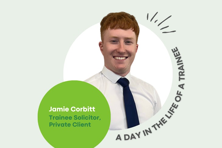 A day in the life of a trainee - Jamie Corbitt